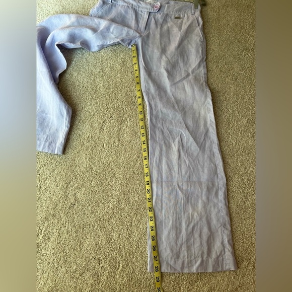 Mango Basic Norit Womens Pull On Pants 100% Ramie Straight Leg Lightweight Chic - Picture 16 of 16